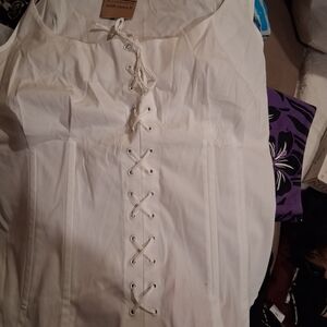 Marks & Spencer Ivory Lace-Up Tank